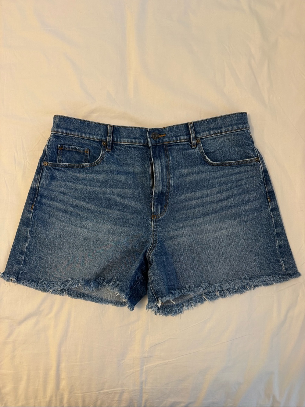 LOFT Classic Blue Denim Frayed Hem Women’s Shorts